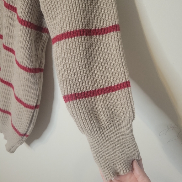 Yozy Tan and Rad Striped Long sweater Cardigan - Picture 4 of 8